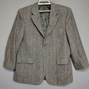 Bert Pulitzer Blazer Jacket Sports Coat Mens S 42 Camel Hair Blend Gray Button
